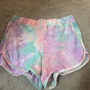 Tye dye booty shorts